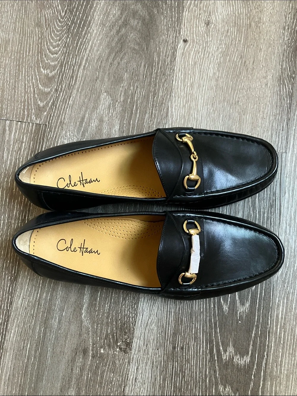 Cole Haan Ascot II black leather slip-on loafers gold-toned horsebit detail - Picture 7 of 17